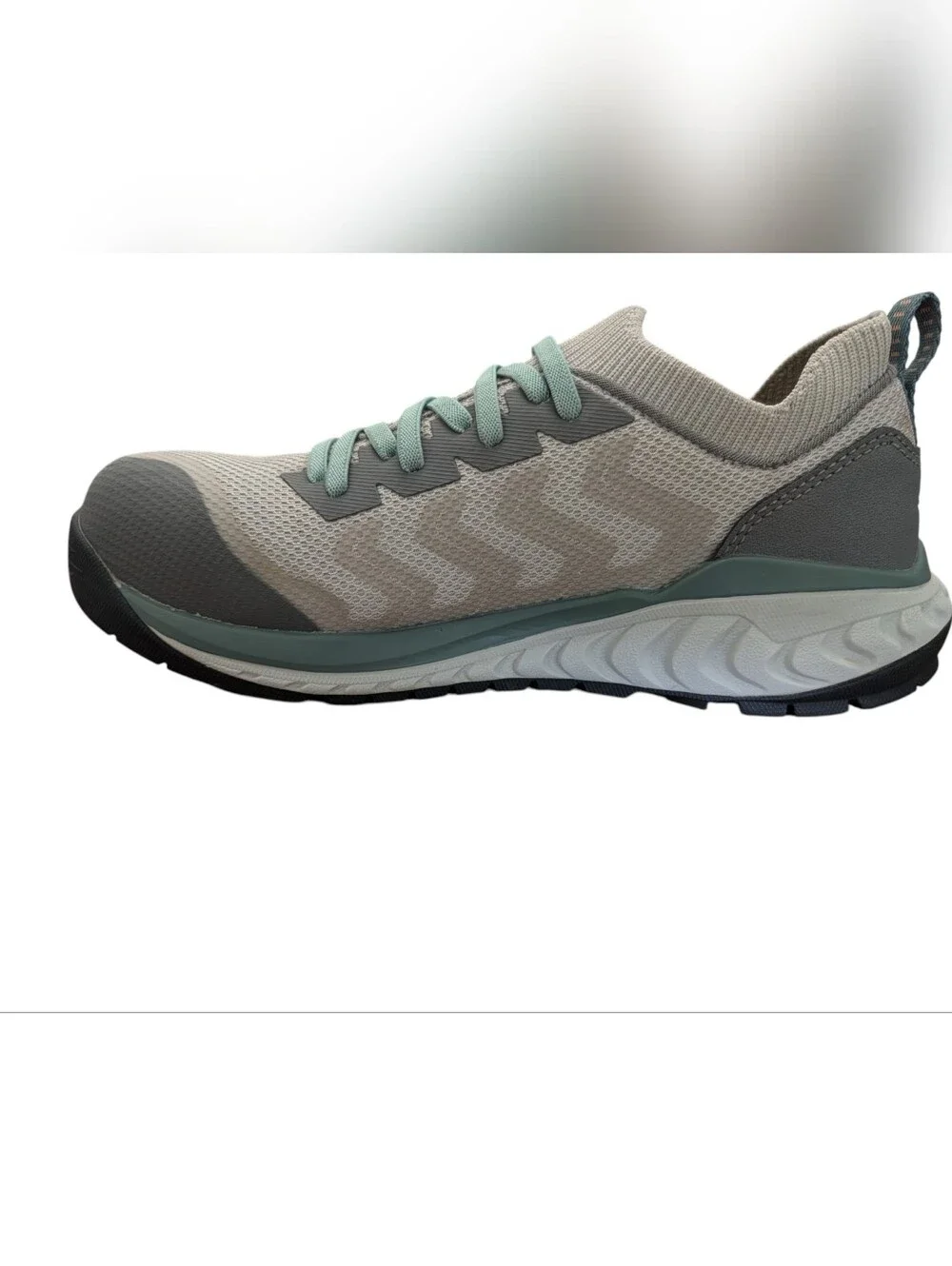 Keen Women's Light Gray and Teal Athletic Sneaker